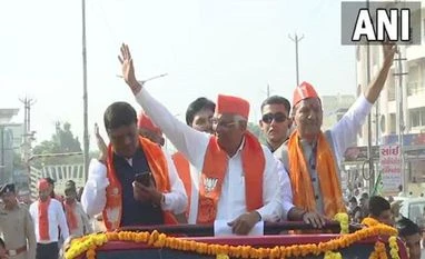 Gujarat CM holds roadshow in Mehsana for phase-2 of poll campaign Gujarat CM Bhupendra Patel in his roadshow in Mehsana