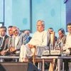 Industrialists with Odisha CM?Naveen Patnaik at the Make in Odisha Conclave 2022, in Bhubaneswar on Thursday 	Photo: PTI
