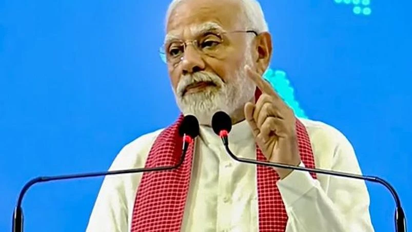 PM Modi Prime Minister Narendra Modi addresses the 9th World Ayurveda Congress, in Goa, Sunday, Dec. 11, 2022. (PTI Photo)