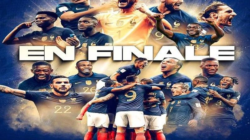 France Football Team France beat Morocco 2-0 in World Cup semi-final in Qatar. Photo: @equipedefrance
