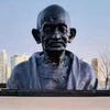 Bust of Mahatma Gandhi, North Lawn Gardens, United Nations headquarters, New York