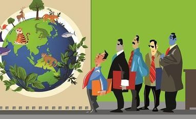 Planet earth, COP, Conservation Illustration: Binay Sinha