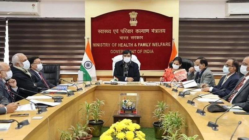 Mansukh Mandaviya Union Health Minister Mansukh Mandaviya holds a high level meeting to reviews Covid situation.