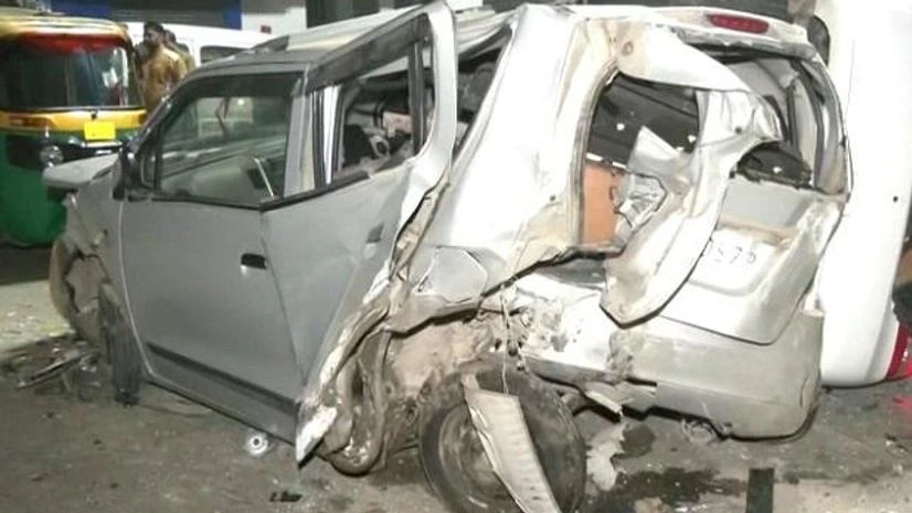Delhi Police, road accident Photo: ANI