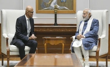 Satya Nadella meets PM Modi, assures cooperation for Digital India campaign Satya Nadella with PM Modi