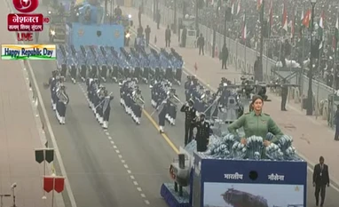 Republic Day Parade: Marching contingents display India's military might Indian navy