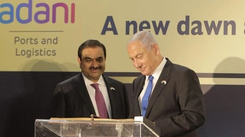 Netanyahu Adani Group chairman Gautam Adani (left) with Israel PM Benjamin Netanyahu (right)