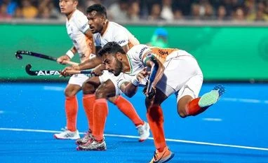 Hockey World Cup 2023 Indian hockey players during the crossover match against New Zealand in the Hockey World Cup 2023. Photo: Hockey India
