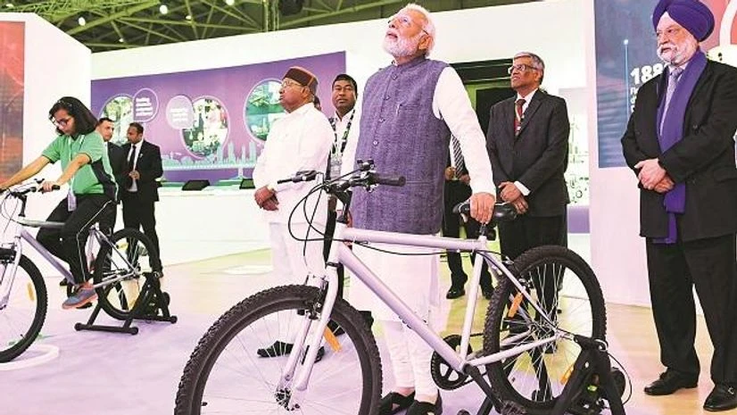 Prime Minister Narendra Modi at the India Energy Week 2023 in Bengaluru, on Monday, with Union Minister Hardeep Singh Puri Prime Minister Narendra Modi at the India Energy Week 2023 in Bengaluru, on Monday, with Union Minister Hardeep Singh Puri