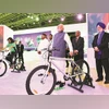 Prime Minister Narendra Modi at the India Energy Week 2023 in Bengaluru, on Monday, with Union Minister Hardeep Singh Puri