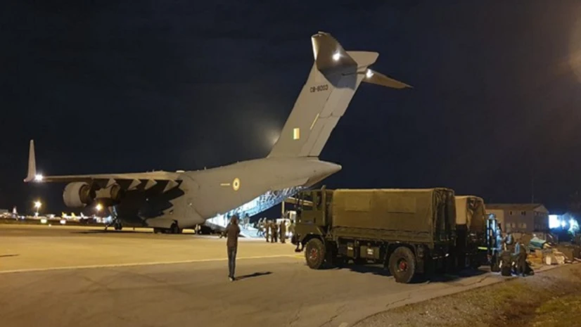 IAF plane, relief assistance, Turkey Photo: Twitter/ANI