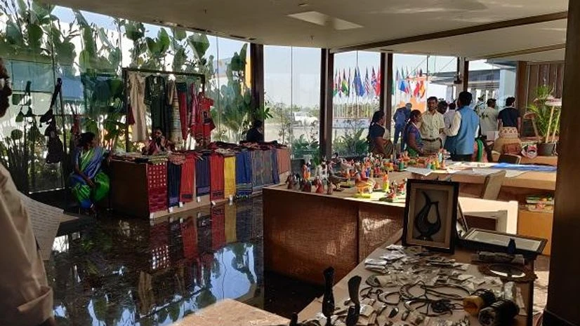 G20, stalls, Bengaluru Stalls and exhibits at the G20 event in Bengaluru. (Photo credit: Arup Roychoudhury)