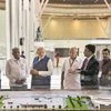 PM Narendra Modi with Union Minister Pralhad Joshi, Karnataka CM Basavaraj Bommai, and former Karnataka CM BS Yediyurappa during the inauguration of Shivamogga airport