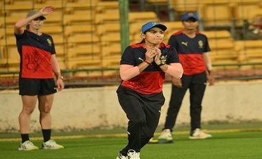 WPL 2023 Royal Challengers Bangalore Women in practice ahead of Women's Premier League 2023. Photo: @RCBTweets