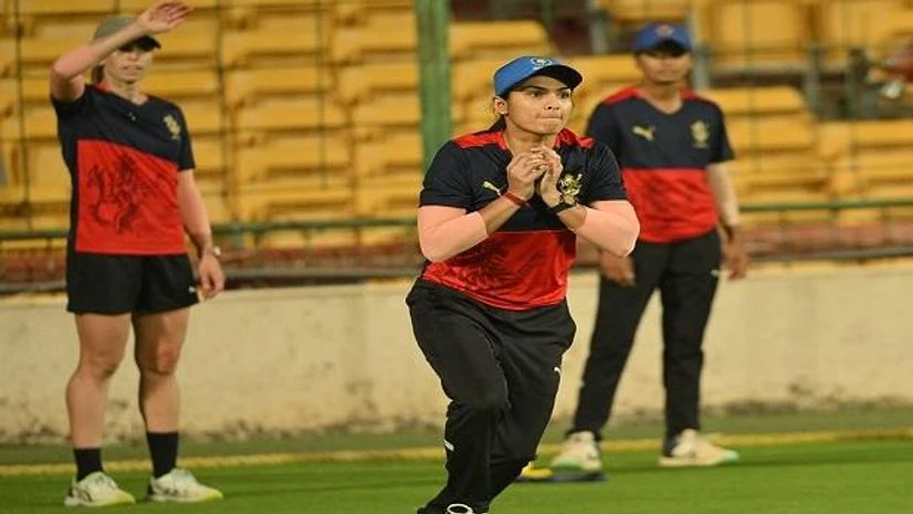 WPL 2023 Royal Challengers Bangalore Women in practice ahead of Women's Premier League 2023. Photo: @RCBTweets