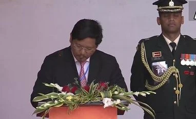 Meghalaya govt reconstitutes committee reviewing state reservation policy NPP Conrad K Sangma (Photo: ANI/Twitter)