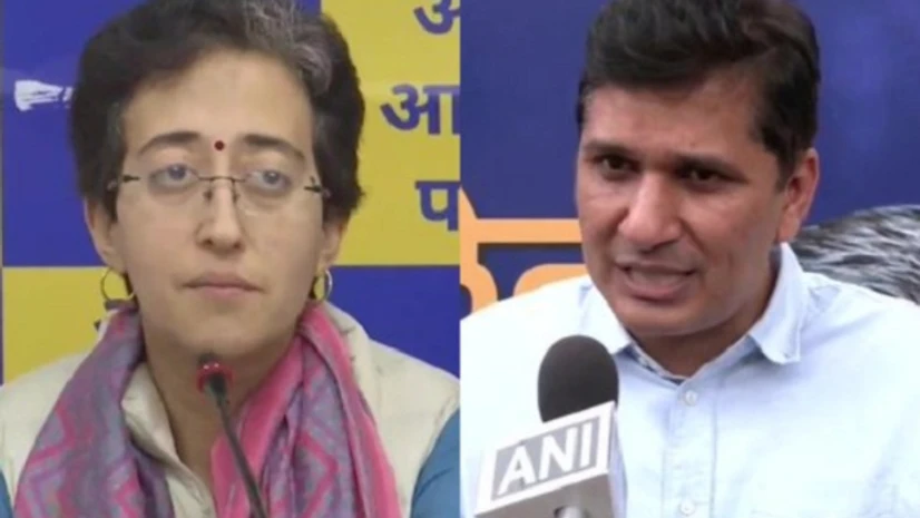 AAP, Atishi, Saurabh Bharadwaj Photo: ANI/Twitter