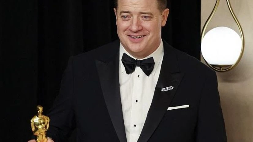 Brendan Fraser, Oscars 2023, Best Actor Best Actor Brendan Fraser arrives with his Oscar in the Oscars photo room at the 95th Academy Awards in Hollywood, Los Angeles, California, U.S., March 12, 2023. REUTERS/Mike Blake