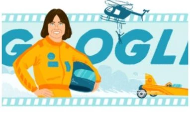Google pays tribute to Kitty O'Neil, once the fastest woman in the world google Doodle, Kitty O' Neil