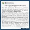 India High commissioner, Canada, India-Canada