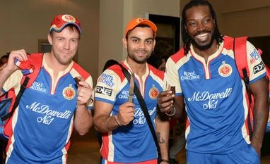 Chris Gayle Virat Kohli Chris Gayle, Virat Kohli and AB de Villiers together. Photo: Twitter