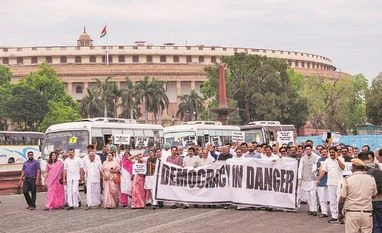 Budget session, opposition march, democracy in danger Budget session, opposition march, democracy in danger