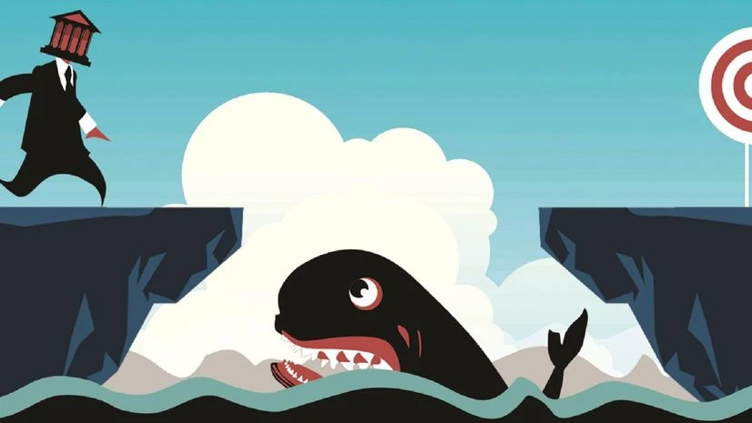 Financial sector, bank crisis, bank collapse Illustration: Binay Sinha