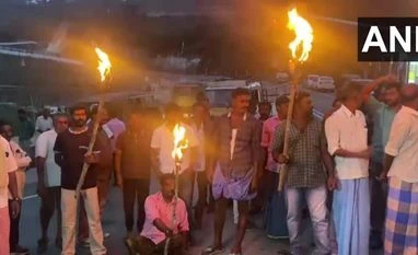 Protest in Kerala's Idukki over capture of rice eating tusker Arikomban Protest