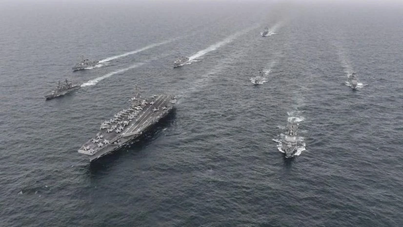 Naval vessels from South Korea, the US and Japan navies (Photo: Reuters) Naval vessels from South Korea, the US and Japan navies (Photo: Reuters)