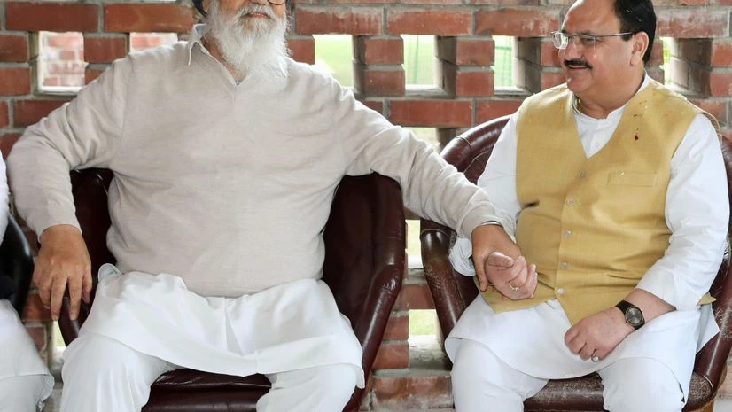 JP Nadda with Prakash Singh Badal JP Nadda with Prakash Singh Badal