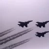 Indian Air Force's Russian-designed Su-30 MKi fighter jets fly over New Delhi