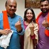 Karnataka CM Bommai cast vote with his family members