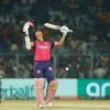Yashaswi Jaiswal of Rajasthan Royals celebration win during match 56 of the Tata Indian Premier League between the Kolkata Knight Riders and the Rajasthan Royals held at the Eden Gardens Stadium, Kolkata, on the 11th May 2023. Photo: Sportzpics