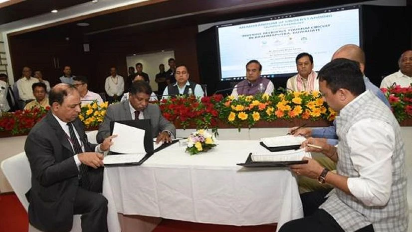 MoU signing of 'Riverine Based Religious Tourism Circuit' MoU signing of 'Riverine Based Religious Tourism Circuit' (Photo: PIB)