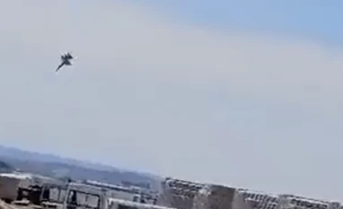 F-18 fighter jet crashes at Zaragoza airbase, pilot ejects successfully fighter jet