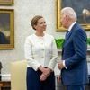 US President Joe Biden with Denmark Prime Minister Mette Frederiksen