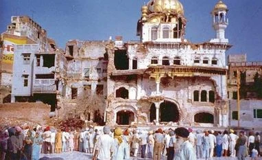 Golden temple after Operation Blue Star Golden temple after Operation Blue Star