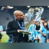 Pep Guardiola, Manchester City Pep Guardiola, Manchester City manager celebrates with the UEFA Champions League 2022-23 trophy. Photo: Twitter