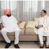 BJP chief J P Nadda meets Amarinder Singh and his family in Mohali