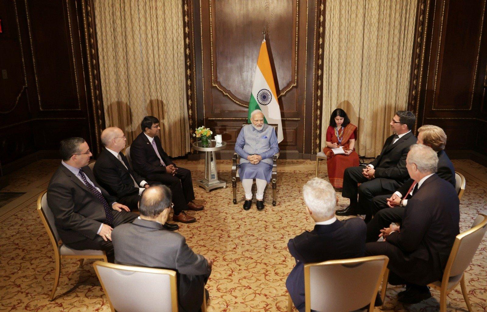 In US, PM Modi meets experts from health sector, academia, tech, economy In US, PM Modi meets experts from health sector, academia, tech, economy