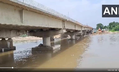 Another under-construction bridge collapses in Bihar's Khagaria district Bihar under-construction bridge