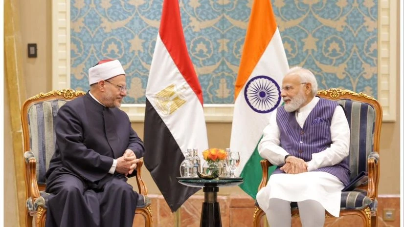PM Modi, Egypt's Grand Mufti PM Modi, Egypt's Grand Mufti