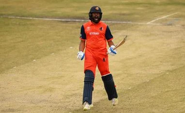 Vikramjit Singh, CWC Qualifier Vikramjit Singh of the Netherlands hit his first ODI century against Oman in the CWC Qualifier. Photo: ICC