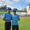 Ishan Kishan and Yashasvi Jaiswal with thier Test caps. Photo: BCCI
