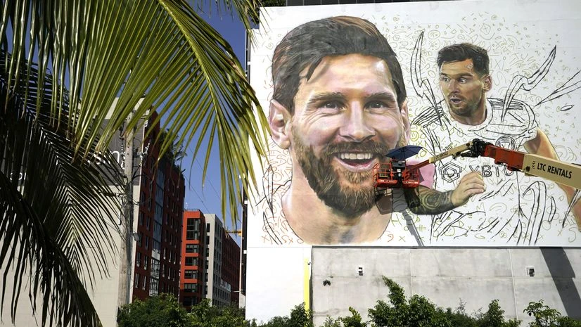 Messi mural in Miami Messi mural in Miami