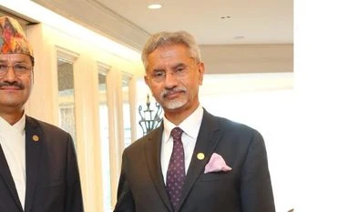 EAM meets counterparts from Nepal, Bangladesh; discusses ongoing bilateral EAM Jaishankar with Nepal Foreign Minister Narayan Prakash Saud