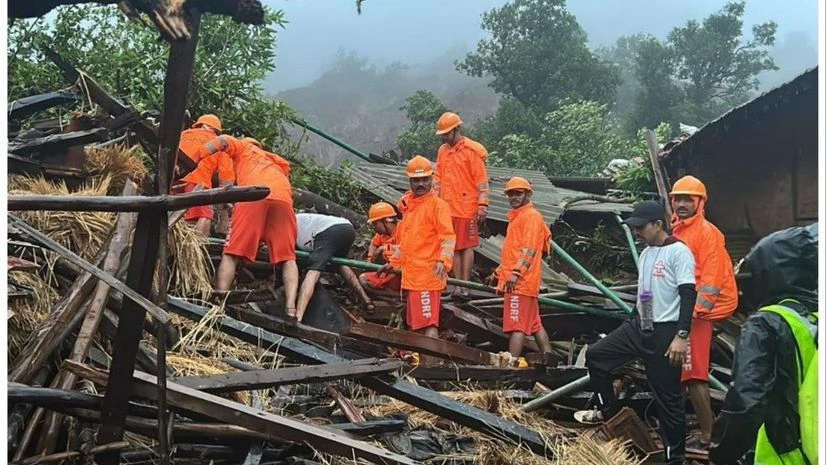 NDRF rescues 7 people stranded due to heavy rainfall in Gujarat's Valsad | India News NDRF, landslide