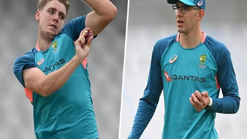 Todd Murphy Todd Murphy and Cameron Green. Photo: Cricket Australia