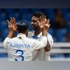 R Ashwin Ravichandran Ashwin takes the first wicket of the West Indies second innings. Photo: BCCI