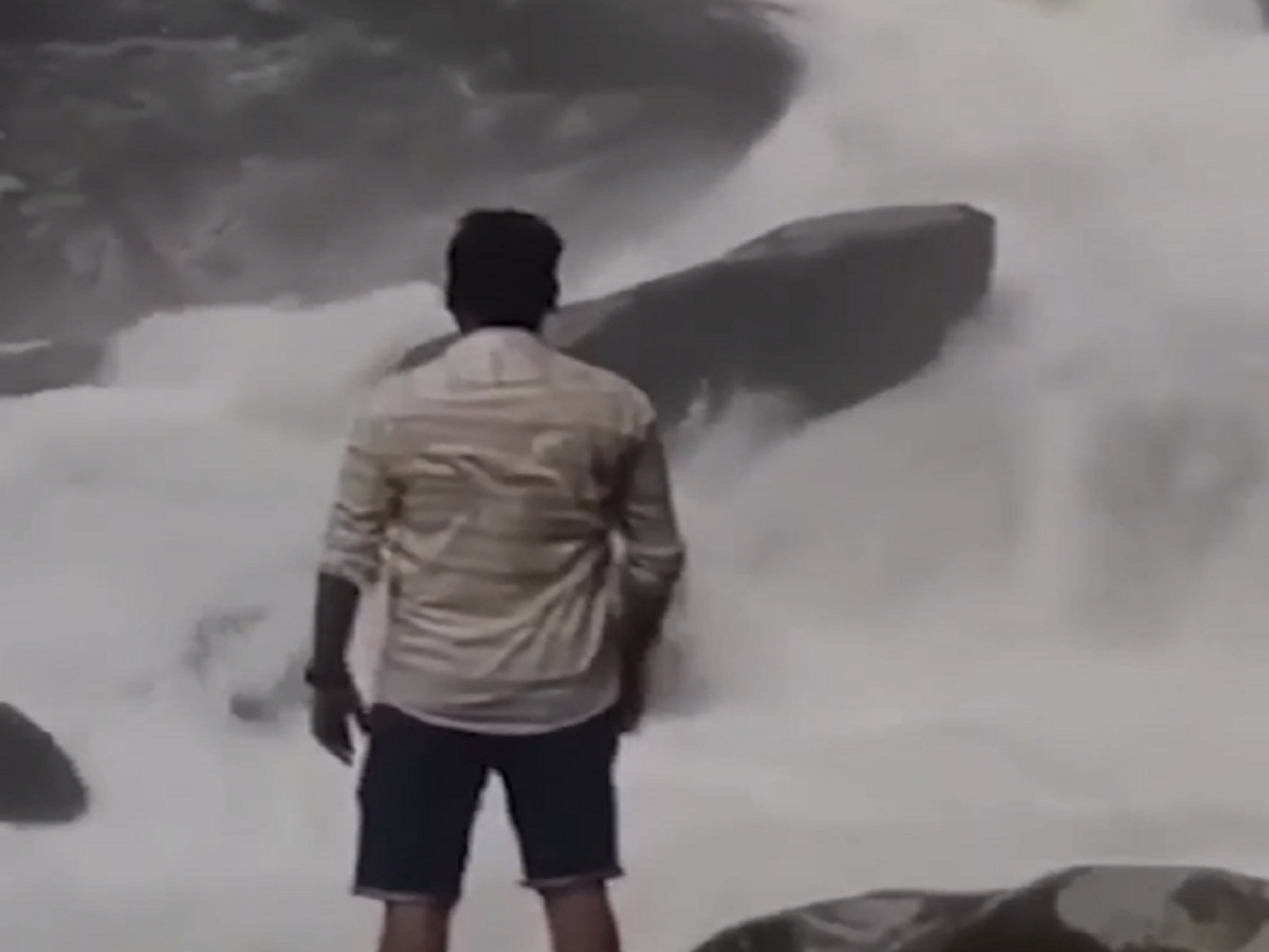 Man loses control, slips into waterfall while posing for Instagram reel